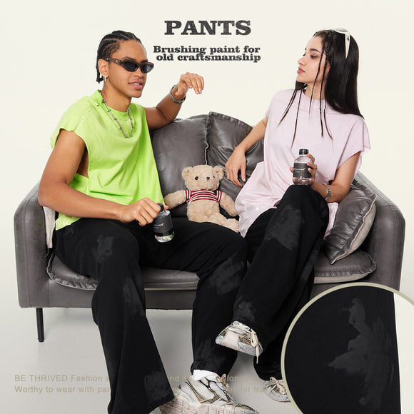 Pantalones Casuales Juveniles Teñidos con Barro