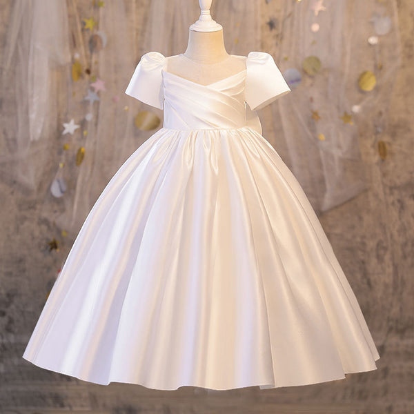 Vestido de Princesa de Satén Coreano para Bebé de 1 Año