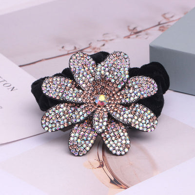 Coletero Scrunchie de Tela con Diseño Étnico de Diamantes - Image 9