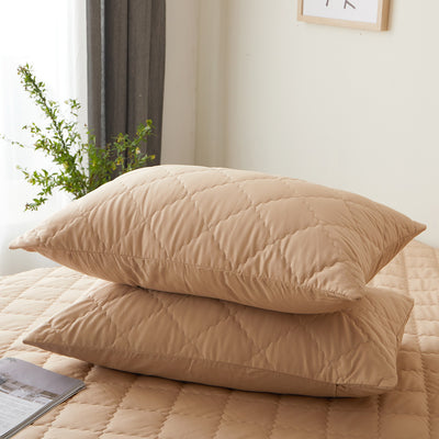 Funda Protectora de Almohada de Algodón Puro Acolchada