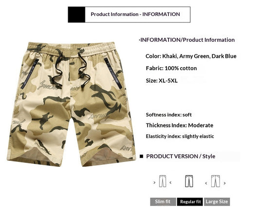 Pantalones Cortos Cargo Holgados Multi-Bolsillo en Algodón Puro para Hombre - Image 10