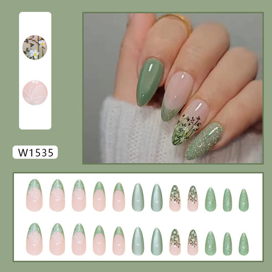 Stickers de Uñas Flor de Almendra con Mariposas - Image 2
