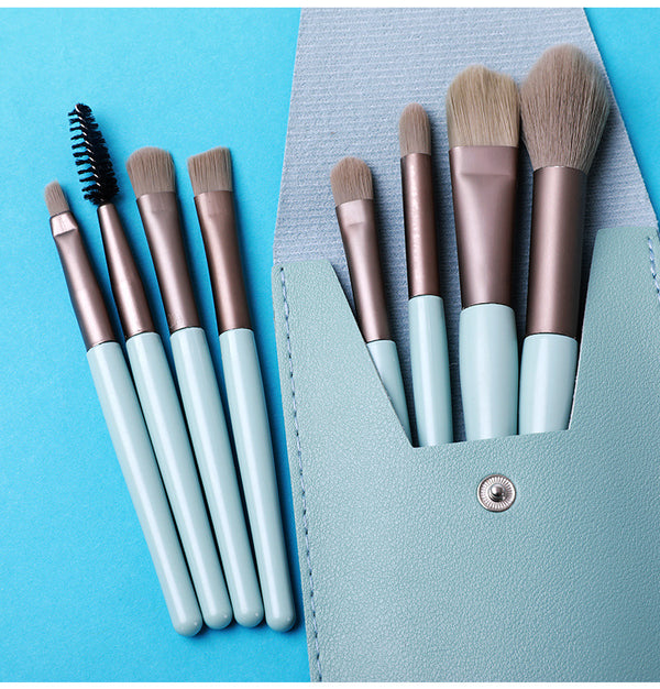 Set de Brochas de Maquillaje Portátil con Cerdas Suaves