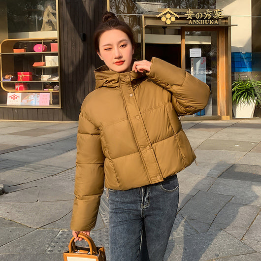 Chaqueta Corta Acolchada con Capucha para Mujer - Estilo Casual - Image 10