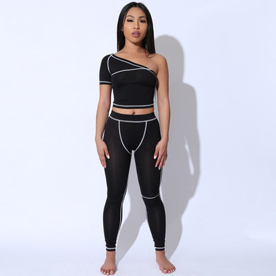 Conjunto Deportivo Asimétrico para Yoga y Fitness - Image 20
