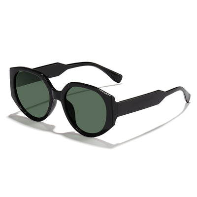 Coffee frame polygon sunglasses with brown gradient lenses on a white background. - Image 3