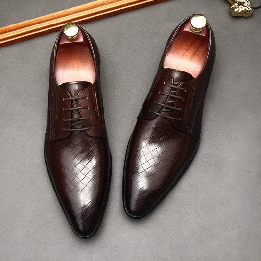 Zapatos de Cuero para Hombre con Patrón de Piedra Grabada - Image 2