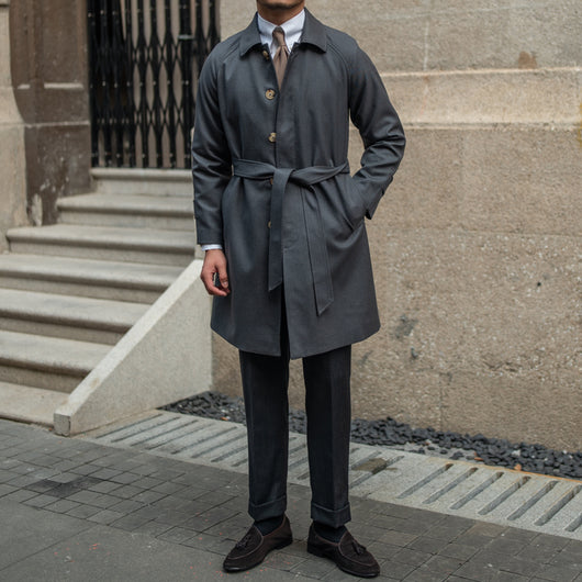 Abrigo Trench de Lana Sencillo Elegancia Atemporal - Image 9