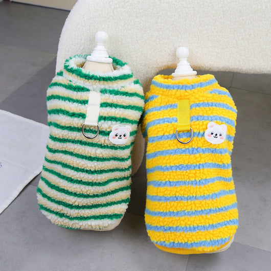Playera Térmica a Rayas para Mascotas con Oso - Image 19