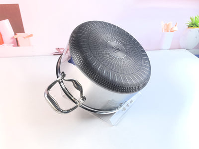 Olla para Sopa Binaural 316 de Acero Inoxidable con Tapa 24CM - Image 9