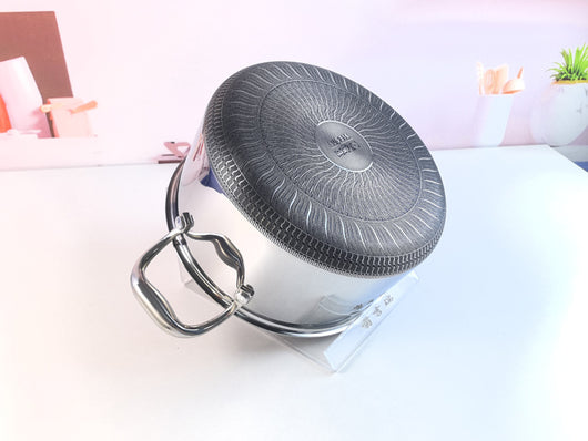 Olla para Sopa Binaural 316 de Acero Inoxidable con Tapa 24CM - Image 9