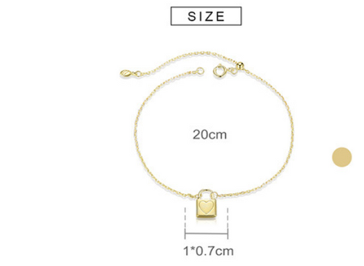 Pulsera de Plata con Candado de Corazón - Diseño Elegante - Image 6