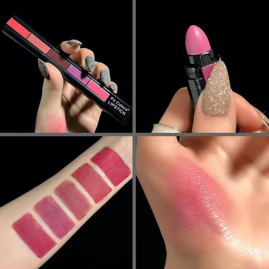 Set de 5 Labiales Mate Velvet Resistente al Agua - Rojo Sexy Larga Duración - Image 4