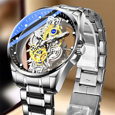 Reloj Automático Esqueleto Dorado de Lujo para Hombre - Image 24