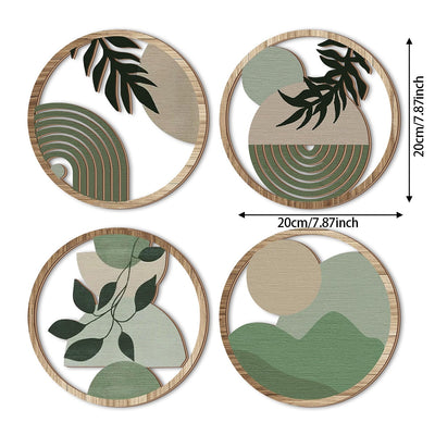 Pegatinas Decorativas de Pared Hojas Redondas Estilo Retro - Image 8