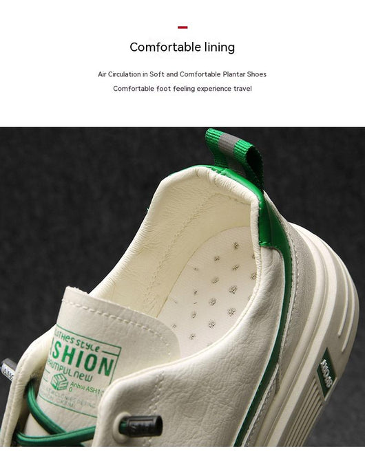 Tenis Blancos Estilo Coreano Transpirables para Hombre - Image 10
