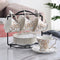 Taza de Café Porcelana Fina con Encaje Decorativo