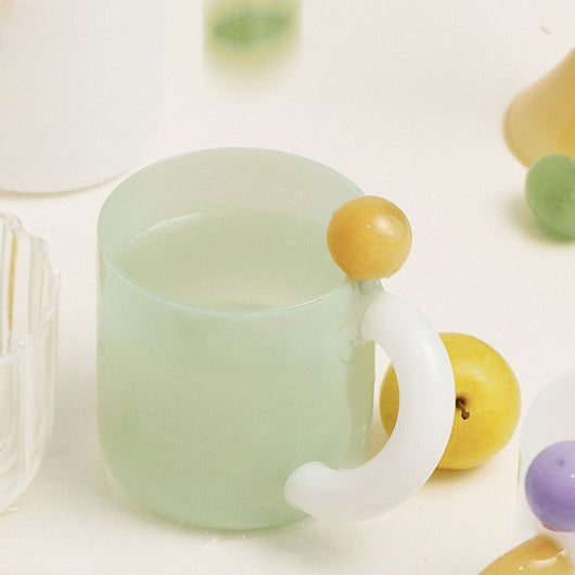 Taza de Vidrio Coloreado Hecha a Mano - Diseño Adorable