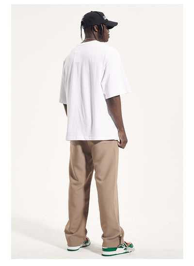 Pantalones Casuales Rectos Holgados con Drapeado Sedoso para Hombre - Image 11
