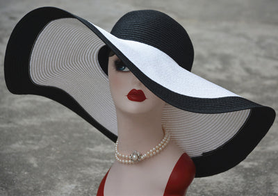 Sombrero de Paja Oversized Estilo Hepburn 18cm - Protección y Elegancia - Image 24