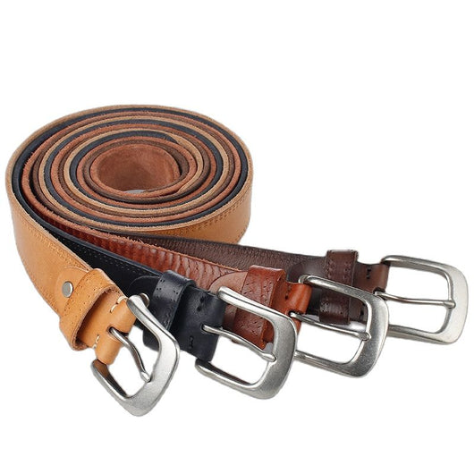 Cinturón de Cuero Curtido Vegetal Premium Unisex con Hebilla de Aleación - Image 8