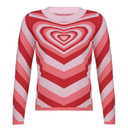 Suéter Slim Cuello Alto Estampado Manga Larga - Tendencia Net Red Verano - Image 2