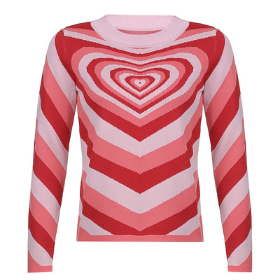 Suéter Slim Cuello Alto Estampado Manga Larga - Tendencia Net Red Verano - Image 2