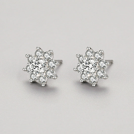 Aretes de Plata S925 Hipoalergénicos con Diseño de Flor - Image 8