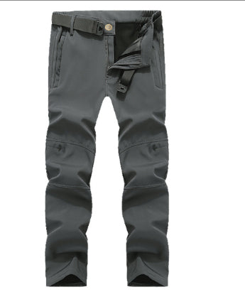 Pantalones Tácticos Soft Shell Hombre Talla Grande Forrados en Fleece para Senderismo - Image 7
