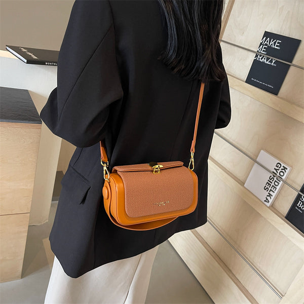 Bolso Mensajero Minimalista de Cuero para Mujer