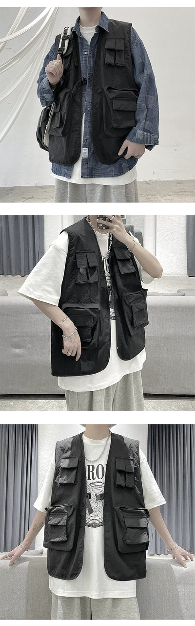 Chaleco Funcional de Trabajo para Verano con Múltiples Bolsillos - Image 11
