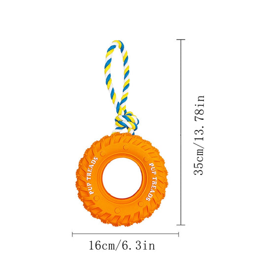 Juguete Interactivo para Perros Medianos y Grandes - Cuerda de Tracción con Llanta de Goma y Dispensador de Premios - Image 16