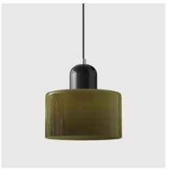 Lámpara Colgante Redonda de Vidrio Crema - Diseño Minimalista - Image 14