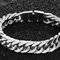 Titanium steel double buckle bracelet Plateado