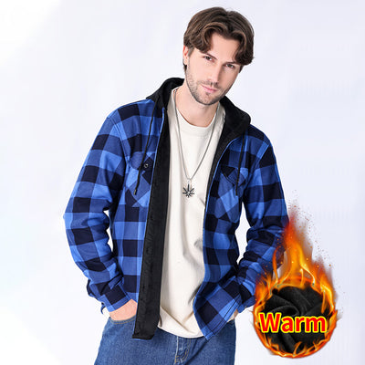 Camisa Cuadros con Capucha y Forro Polar para Hombre - Image 2