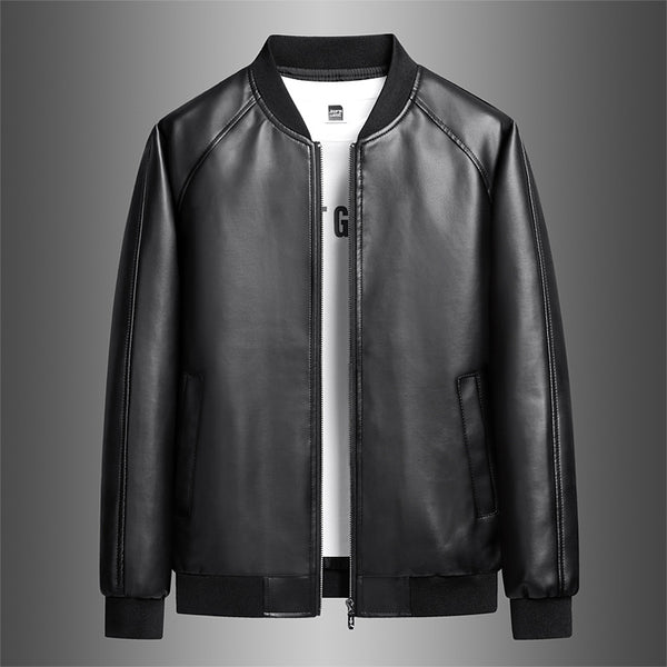 Chaqueta de Cuero Lavado Slim Fit para Hombre - Estilo Moderno - Image 6
