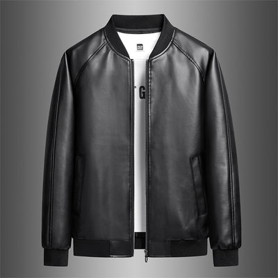 Chaqueta de Cuero Lavado Slim Fit para Hombre - Estilo Moderno - Image 6