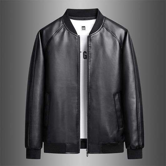 Chaqueta de Cuero Lavado Slim Fit para Hombre - Estilo Moderno - Image 6