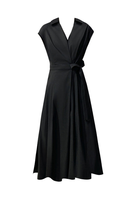Vestido Camisero Ajustado de Algodón con Pliegues Simétricos y Corte Vertical - Image 36