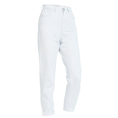 Jeans Blancos de Cintura Alta y Pierna Recta para Mujer - Cómodos y Versátiles - Image 9