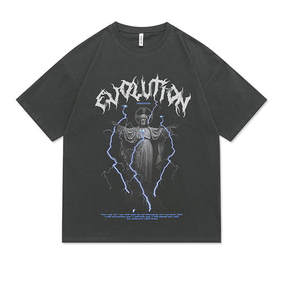 Camiseta Estampado Jesús Retro Americano - Image 9