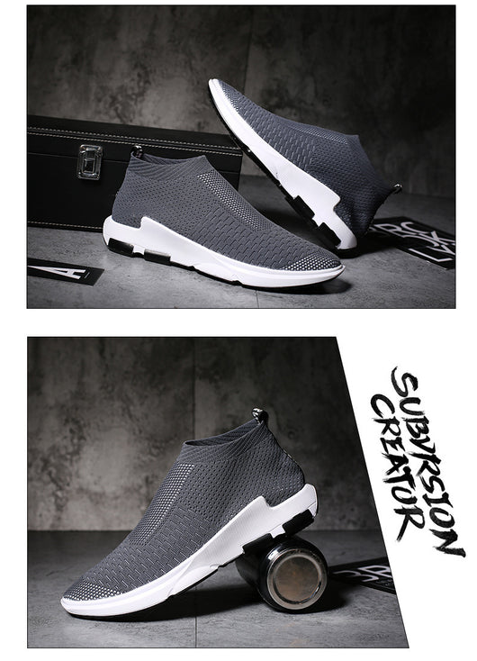 Zapatos Altos Elásticos Tipo Calcetín para Hombres Talla Grande - Image 10
