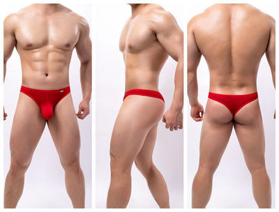 Tanga Masculina con Bolsa Convexa en U de Tela Seda de Hielo