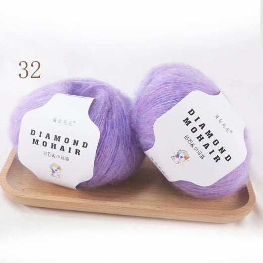 Bufanda Chal de Mohair Tejida a Mano Sudafricana Premium con Ovillo de Lana DIY - Image 58