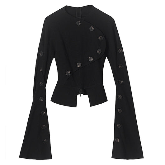 Camisa Larga Irregular con Botones - Image 5