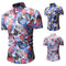 Camisa Floral de Playa para Hombre - Manga Corta de Verano
