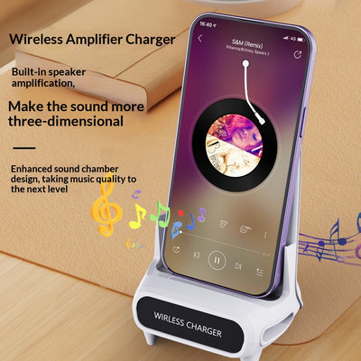 Soporte Ajustable para Celular y Tablet con Audio Mejorado y Carga Rápida - Image 2