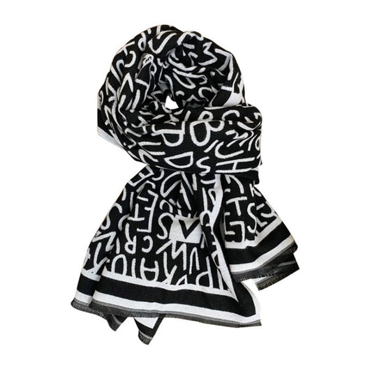 Bufanda de Cachemira con Letras para Mujer - Elegancia Versátil - Image 18