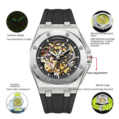 Reloj Mecánico Automático Impermeable con Esfera Luminosa - Image 9