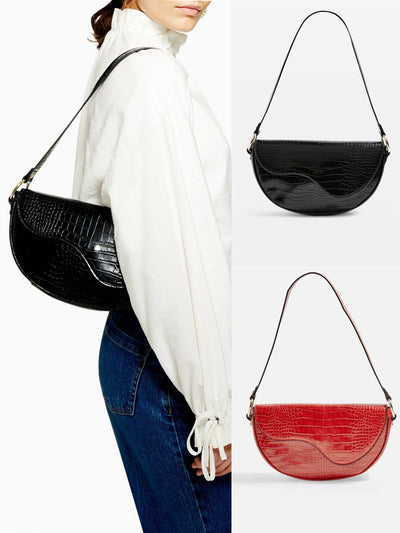Bolso Bandolera Media Luna con Textura y Diseño Exclusivo